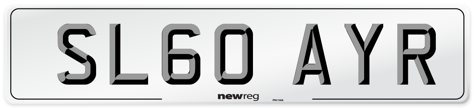 SL60 AYR Number Plate from New Reg